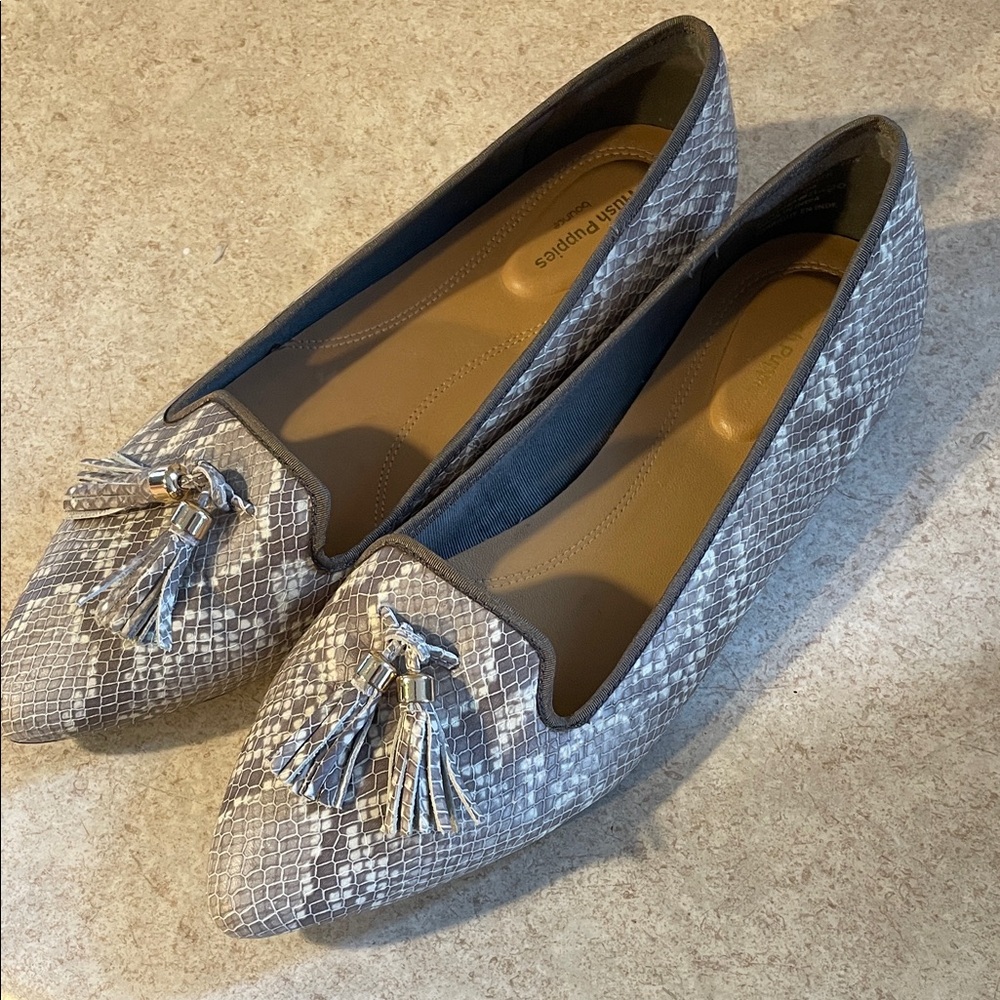 Hush Puppies Snakeskin Tassel Loafers